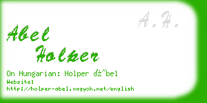 abel holper business card